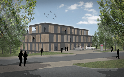 3D view of the new SOKRATHERM building in Hiddenhausen